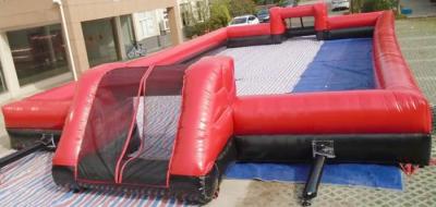 Inflatable Soccer Field Black Red 20m x 10m